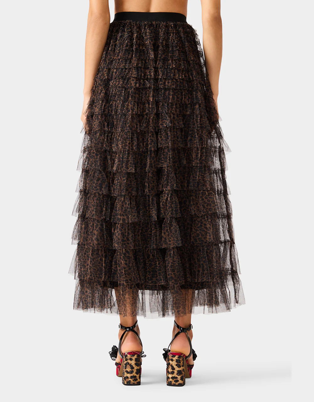 RUFFLED MAXI SKIRT LEOPARD - Image 5