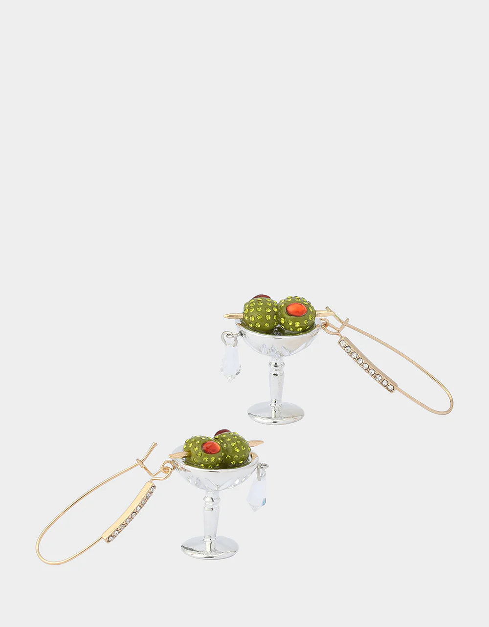 MARTINI DROP EARRINGS GREEN - Image 3