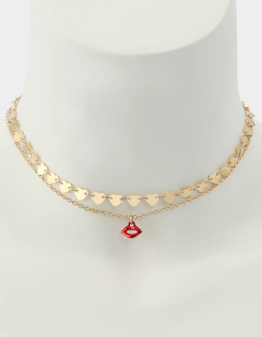 LIPS NECKLACE SET RED - Image 5