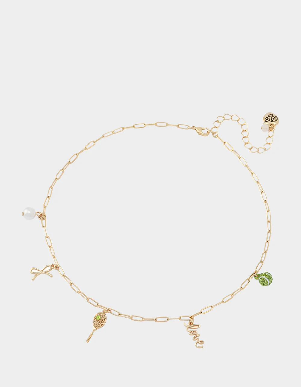 TENNIS RACQUET FRONTAL NECKLACE GREEN - Image 2