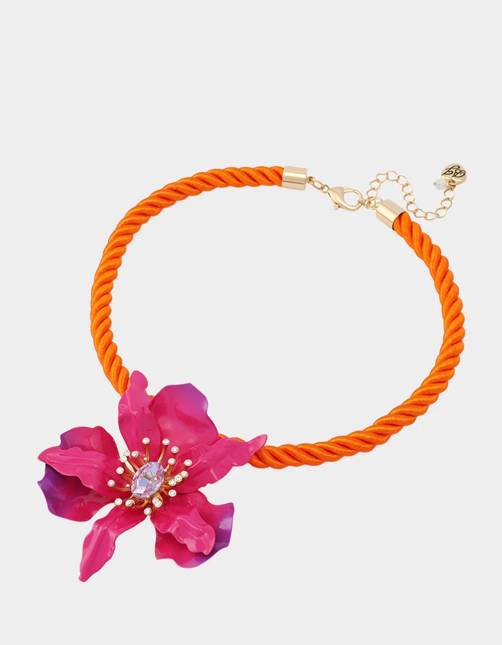ORCHID SHORT PENDANT NECKLACE PINK - Image 2