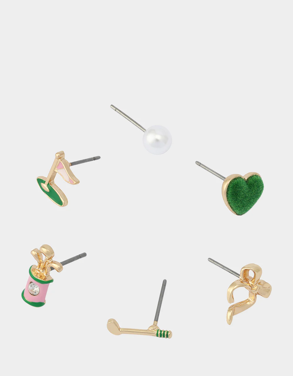 MISMATCH GOLF STUD SET GREEN - Image 3