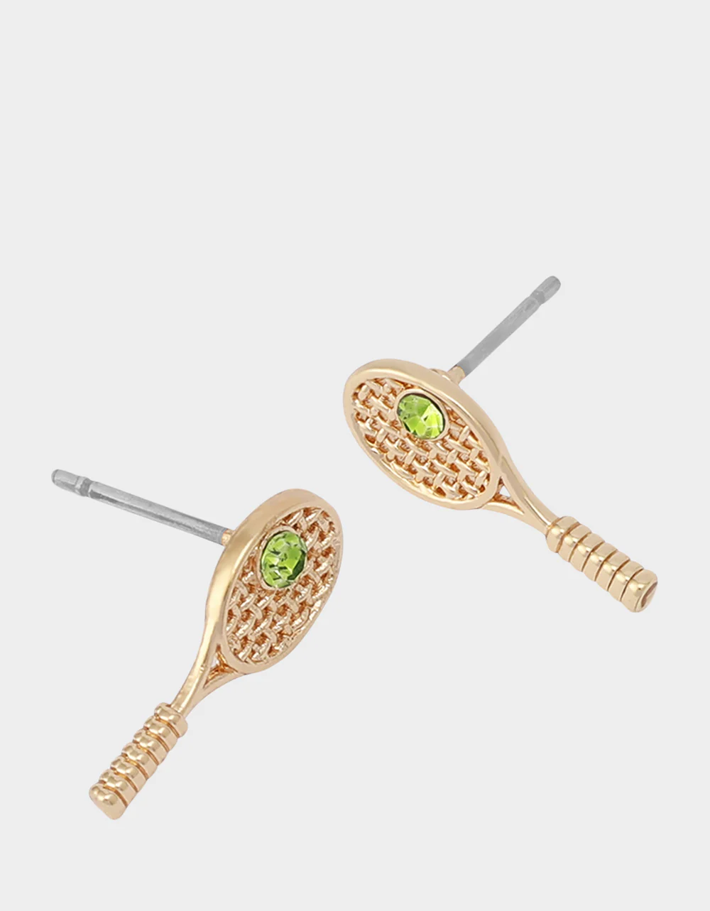 LOVE TENNIS RACQUET EARRINGS GREEN - Image 2