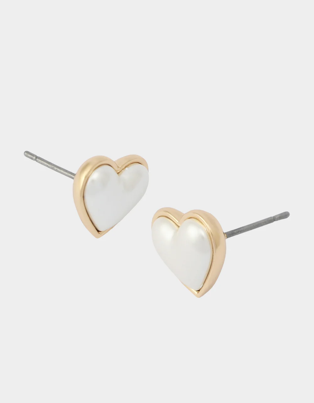 HEART STUD EARRINGS PEARL - Image 2