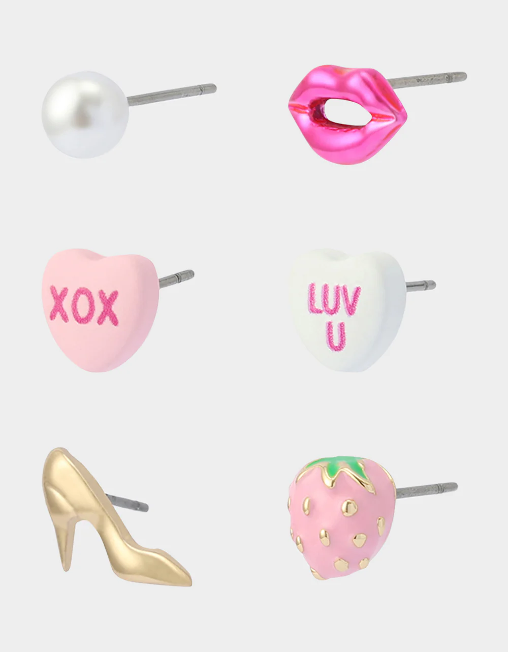 MISMATCH XOXO STUD SET PINK - Image 2