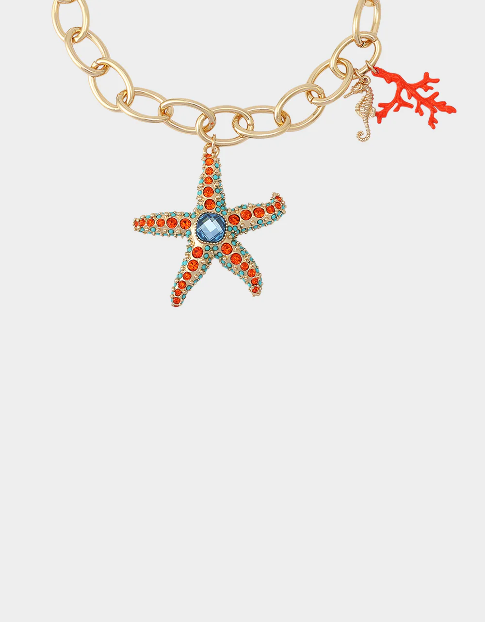 STARFISH SHORT PENDANT NECKLACE ORANGE - Image 4