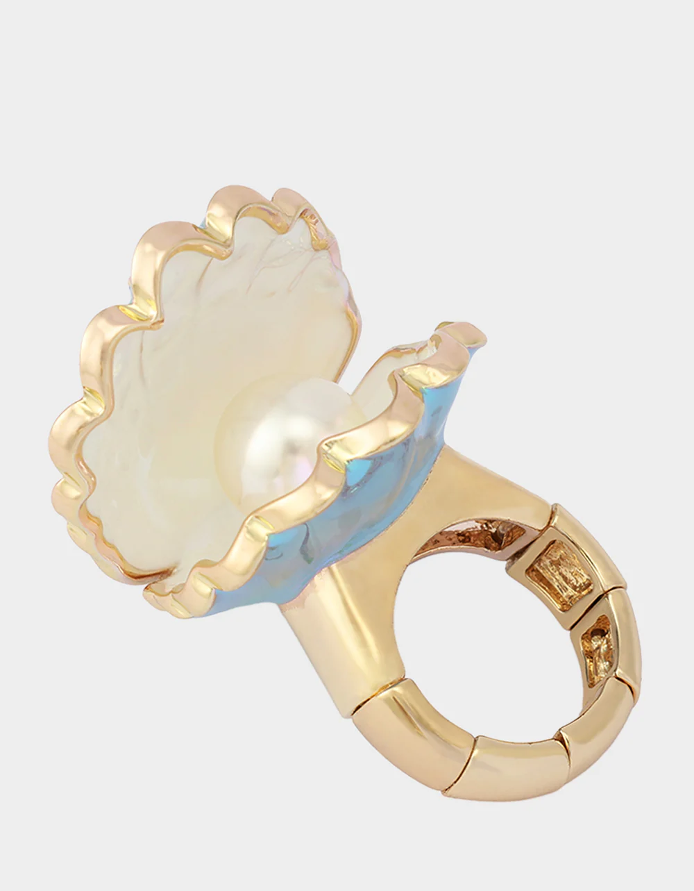 CLAM SHELL STRETCH RING BLUE - Image 4