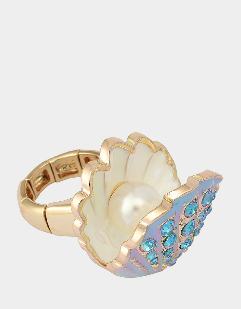 CLAM SHELL STRETCH RING BLUE - Image 5