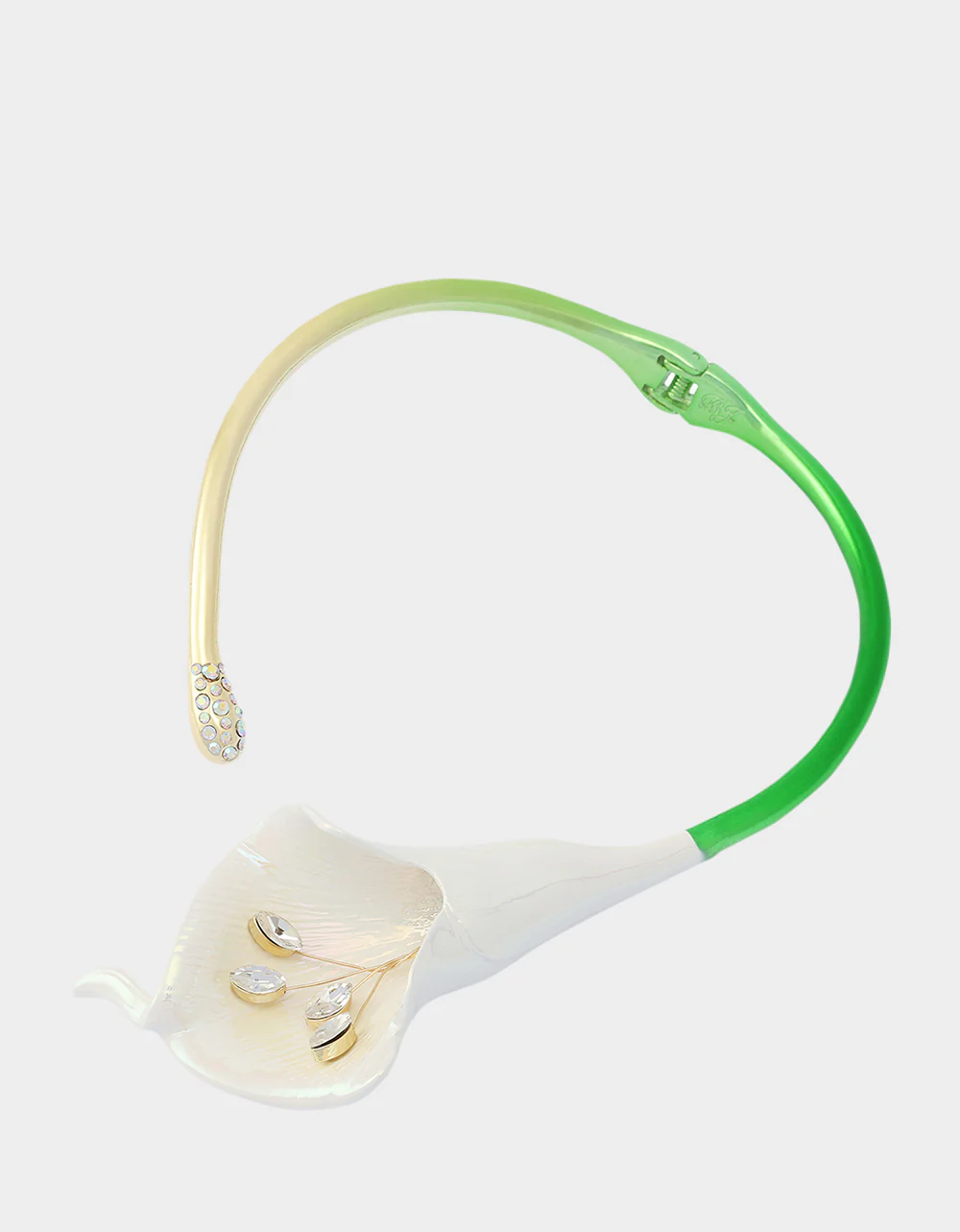 CALLA LILY COLLAR NECKLACE GREEN - Image 3