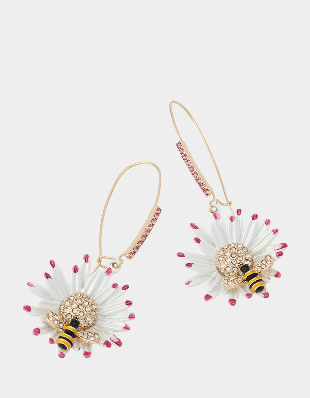 FLOWER BEE EARRINGS WHITE - Image 2