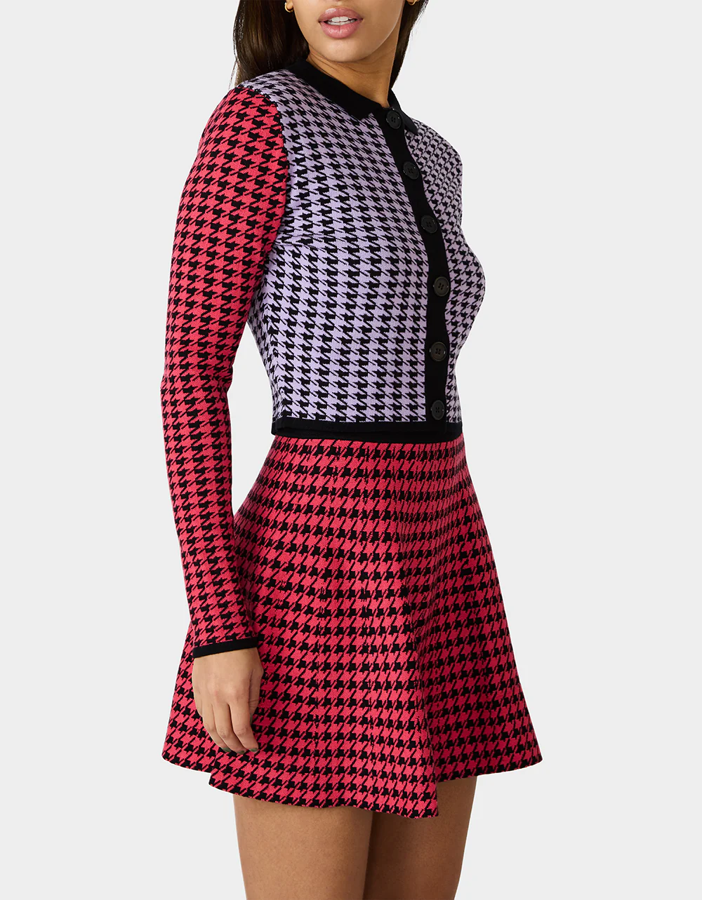 HOT IN HOUNDSTOOTH SET PINK MULTI - Image 4
