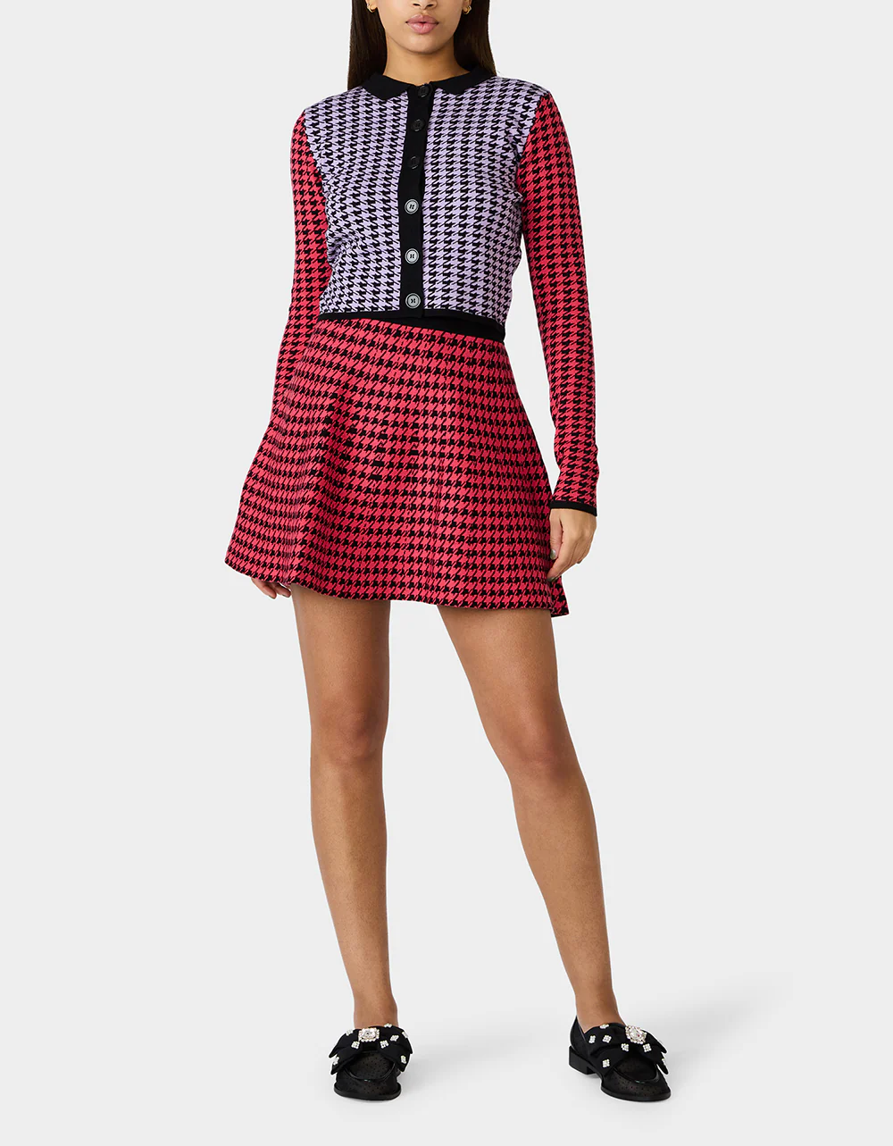 HOT IN HOUNDSTOOTH SET PINK MULTI - Image 7