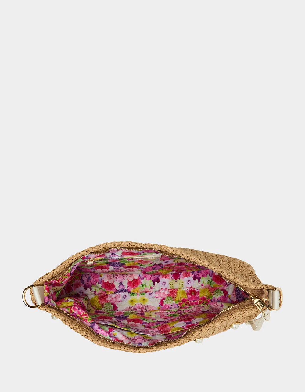 STRAW HOBO WITH PEARLS NATURAL - Image 5