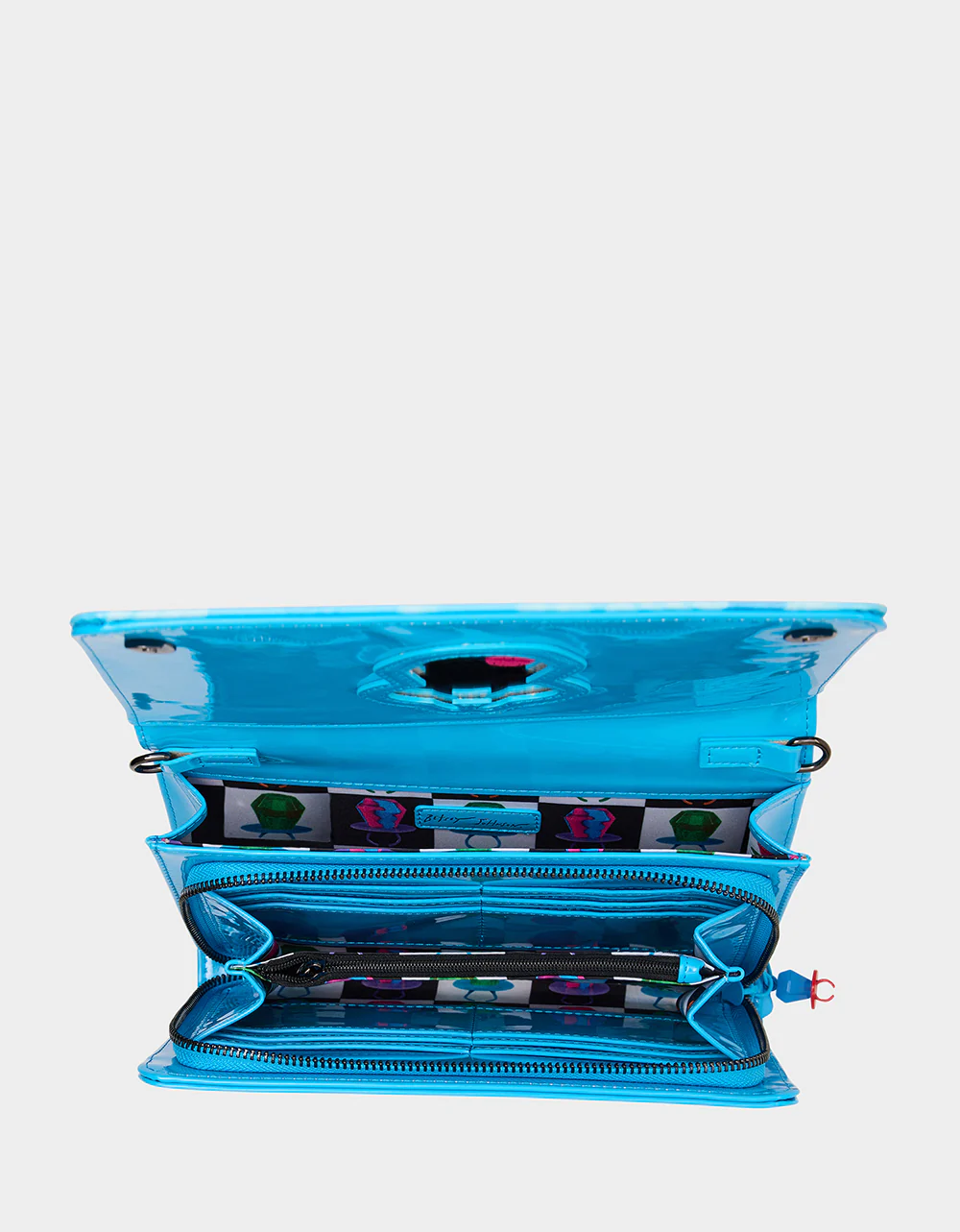 RING POP® PATENT WALLET ON CHAIN BLUE - Image 6