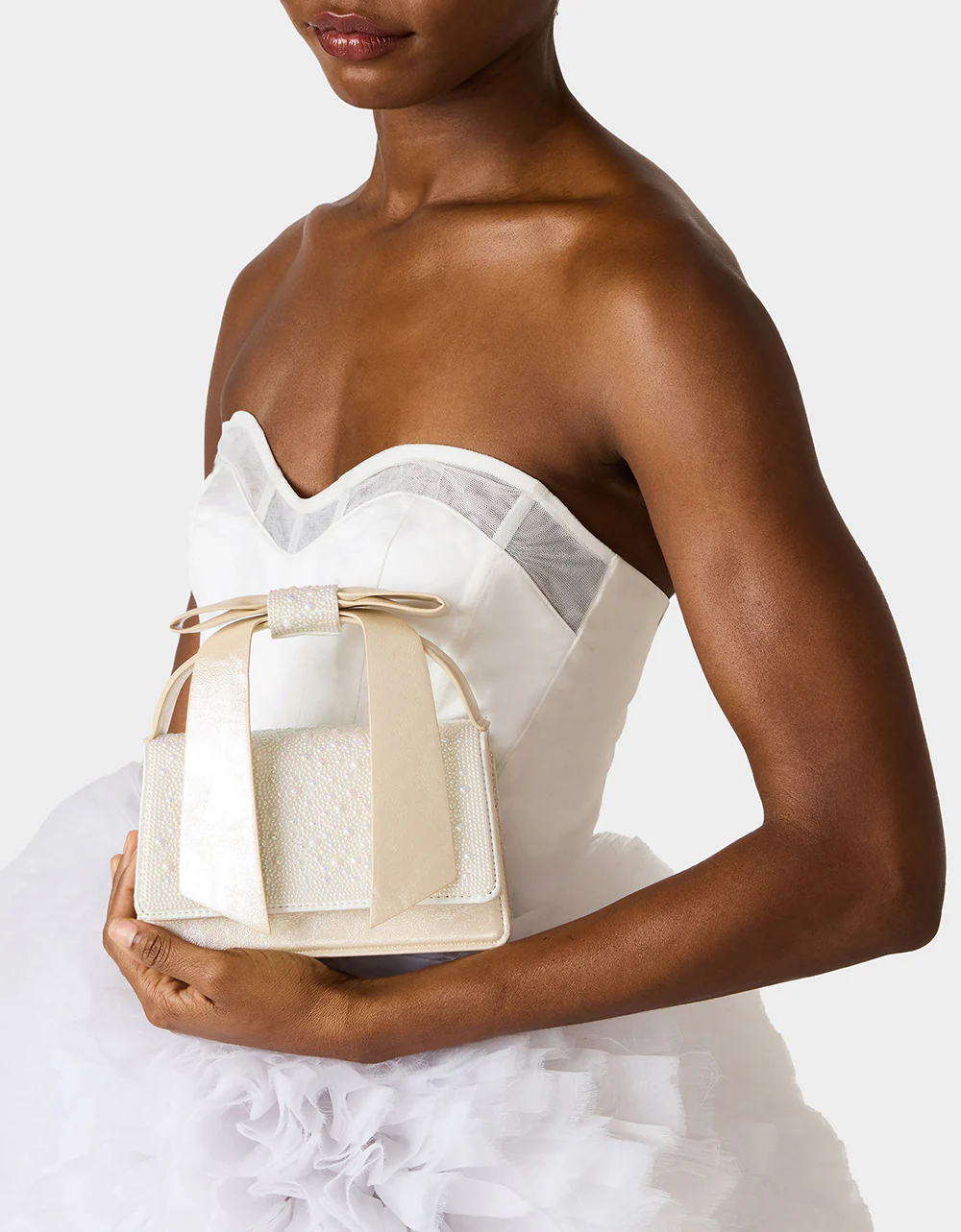 BOW FLAP MINI BAG IVORY - Image 7