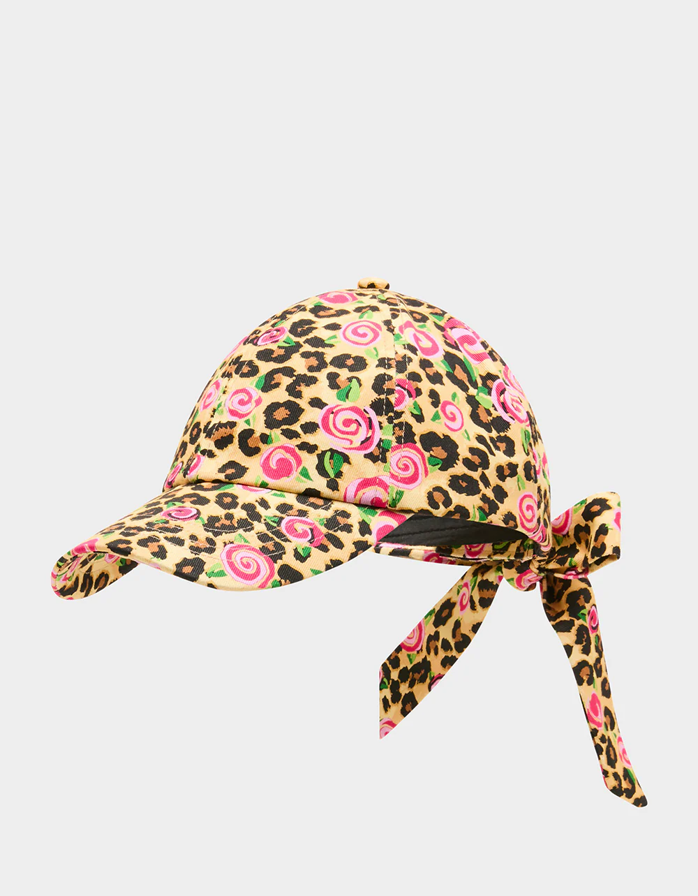 PRINTED BASEBALL HAT WITH BOW TIE ROSE - Image 3