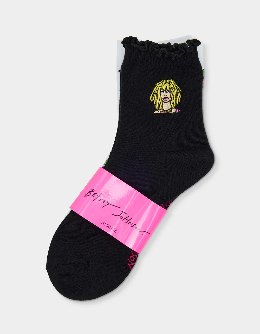 2-PACK EMBROIDERED CREW SOCK BLACK MULTI - Image 2