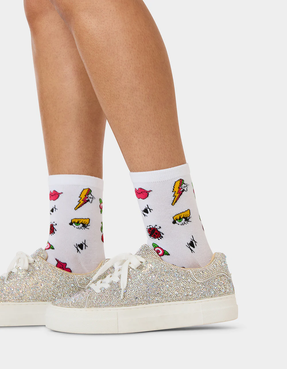 2-PACK EMBROIDERED CREW SOCK BLACK MULTI - Image 6