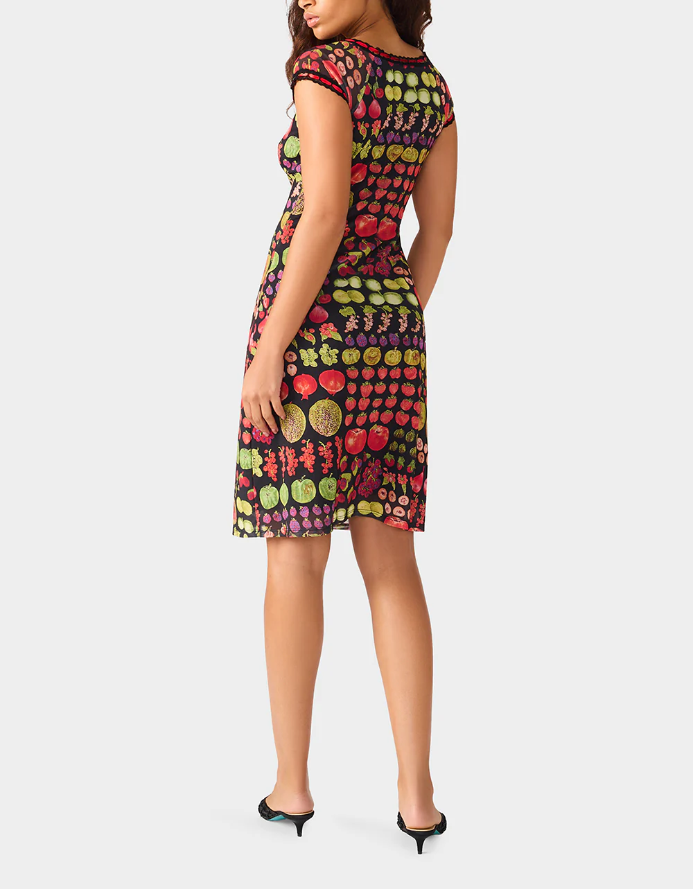 BETSEY'S FRUIT DRESS BLACK MULTI - Image 7