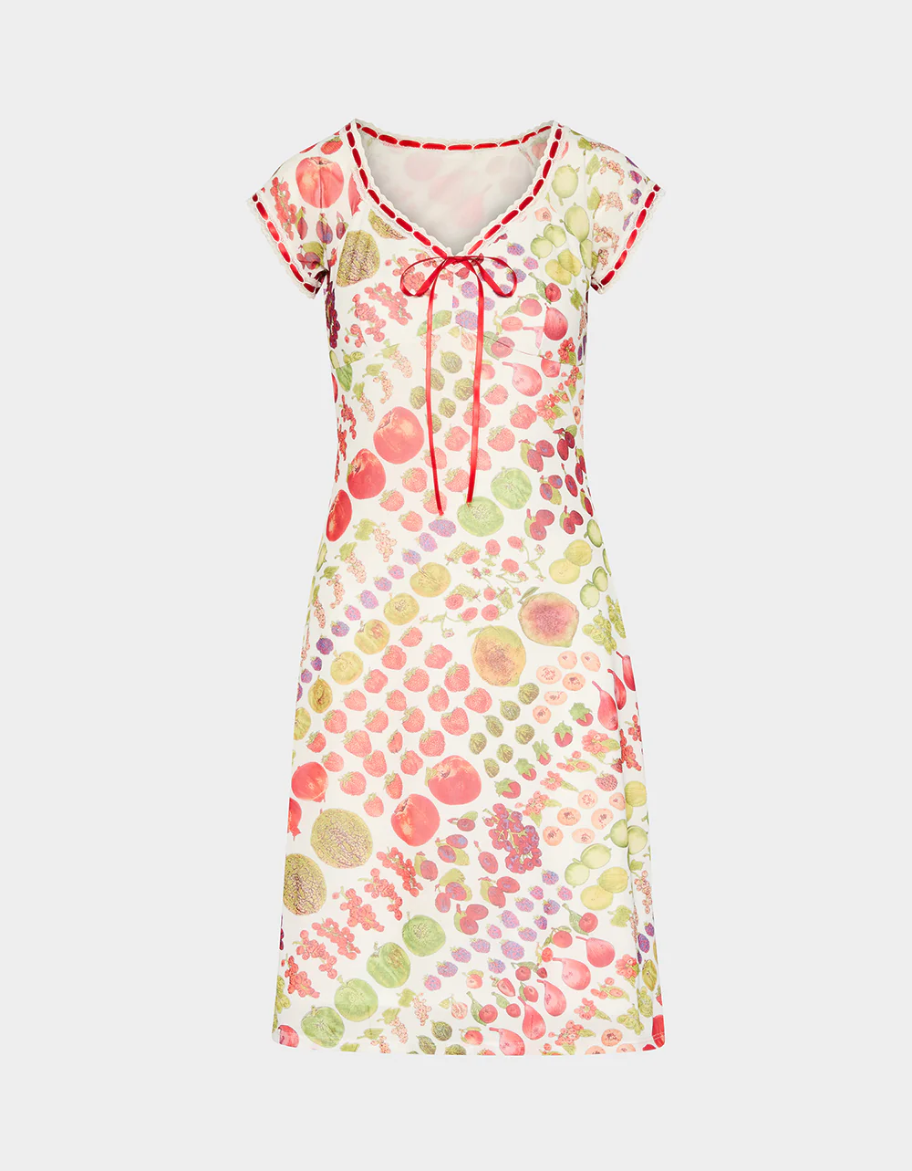 BETSEY'S FRUIT DRESS WHITE MULTI - Image 2