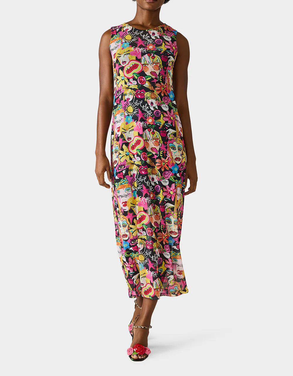 BETSEY'S ART TANK DRESS BLACK MULTI - Image 4