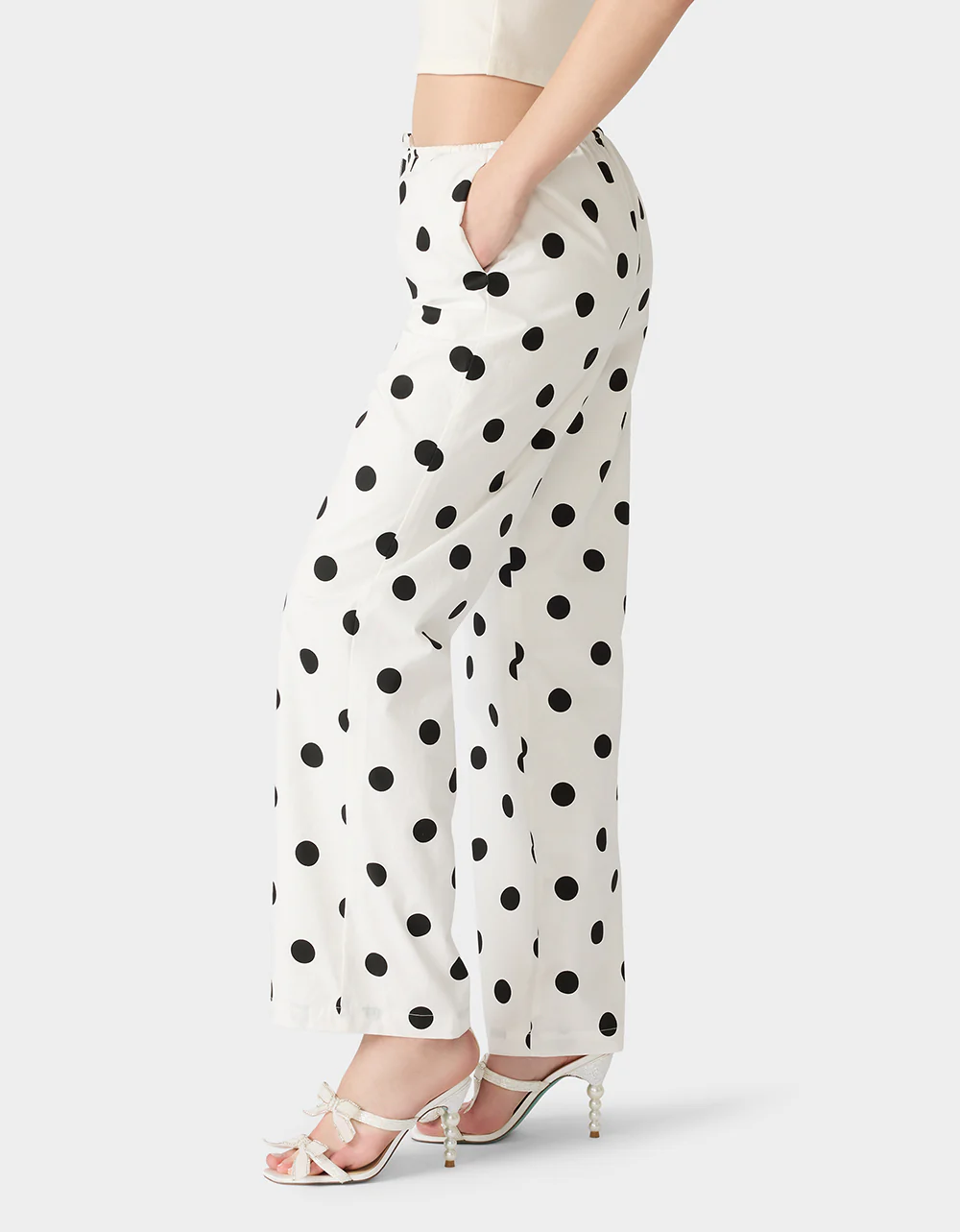 DOTTY DARLING PANTS WHITE - Image 4