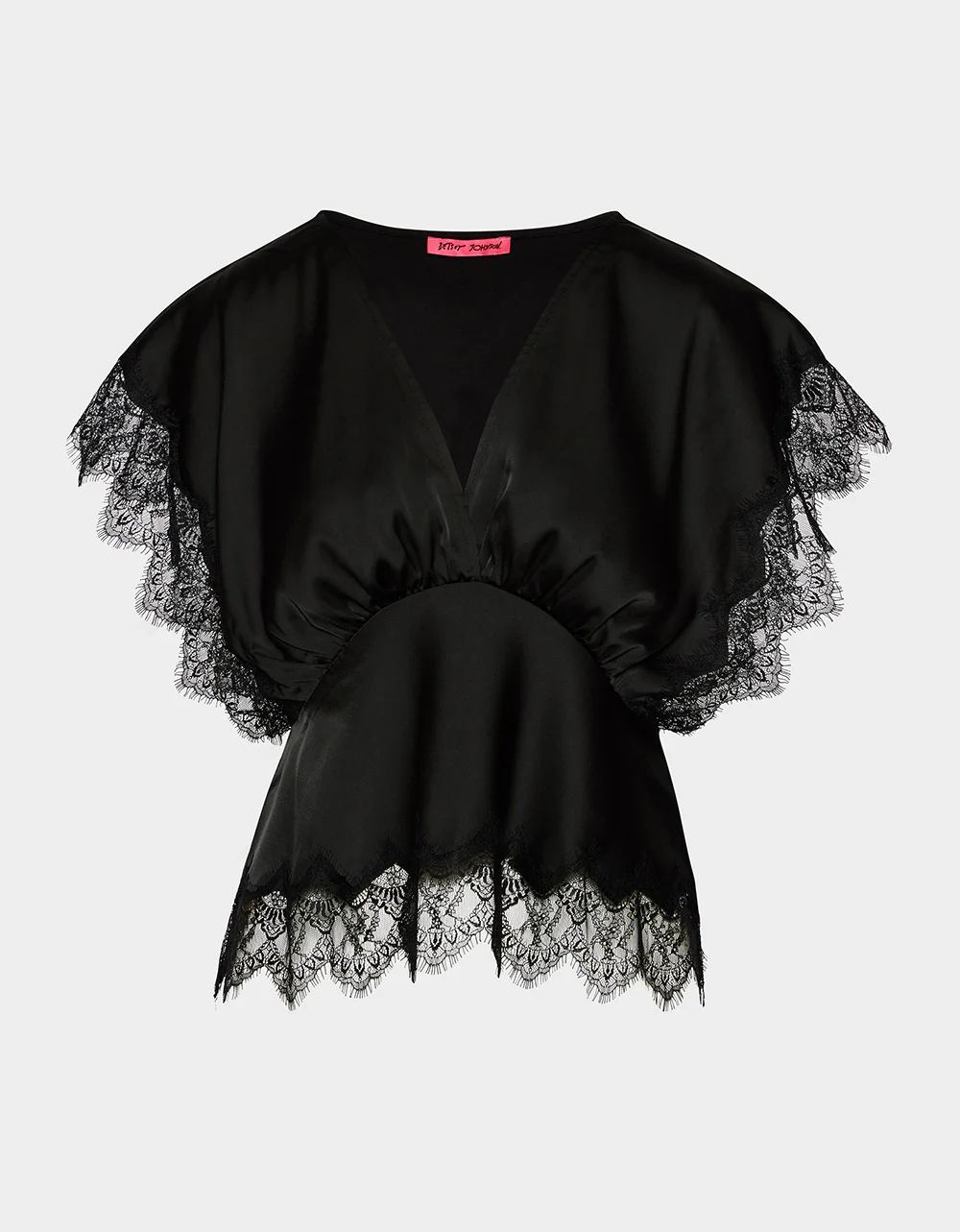 LACE LINES TOP BLACK - Image 2