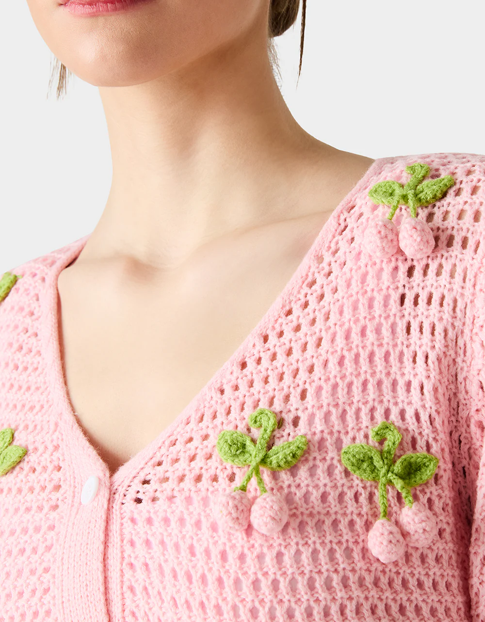 CHERRY CARDIGAN PINK - Image 3