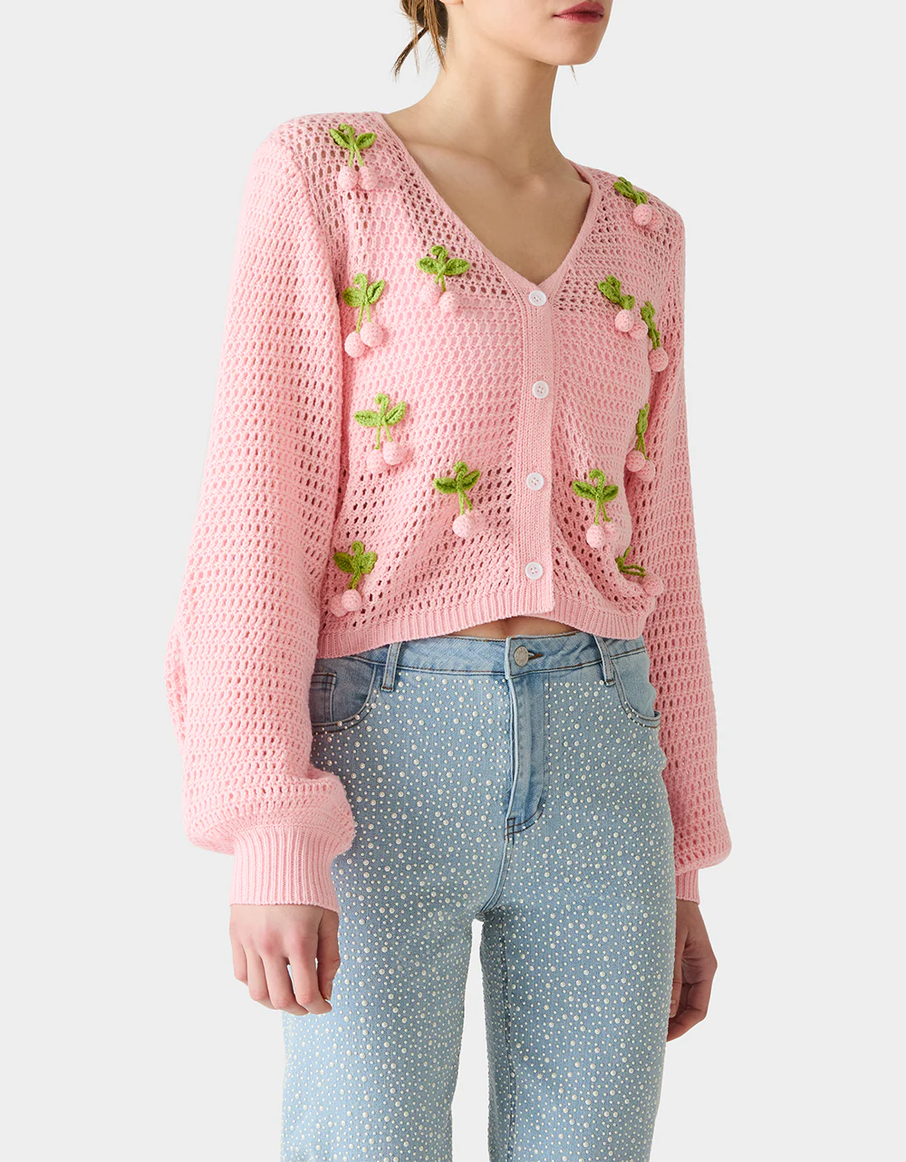 CHERRY CARDIGAN PINK - Image 5