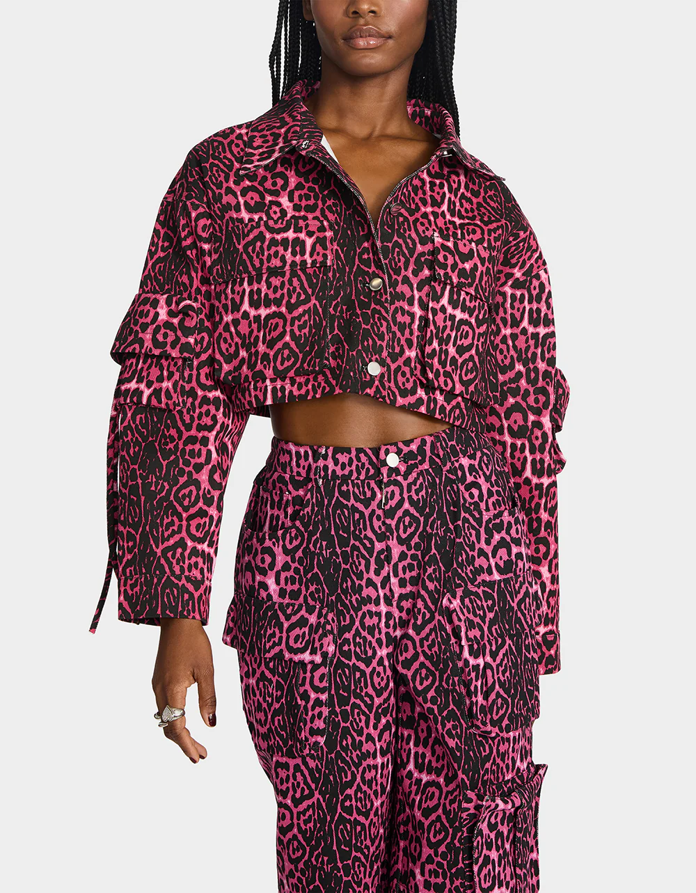 YUKI CROPPED JACKET PINK - Image 3