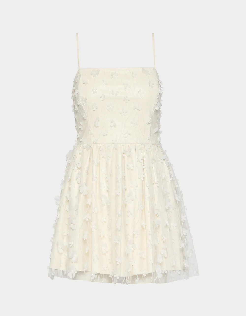 PLEATHER FLORAL MINI OFF WHITE - Image 2