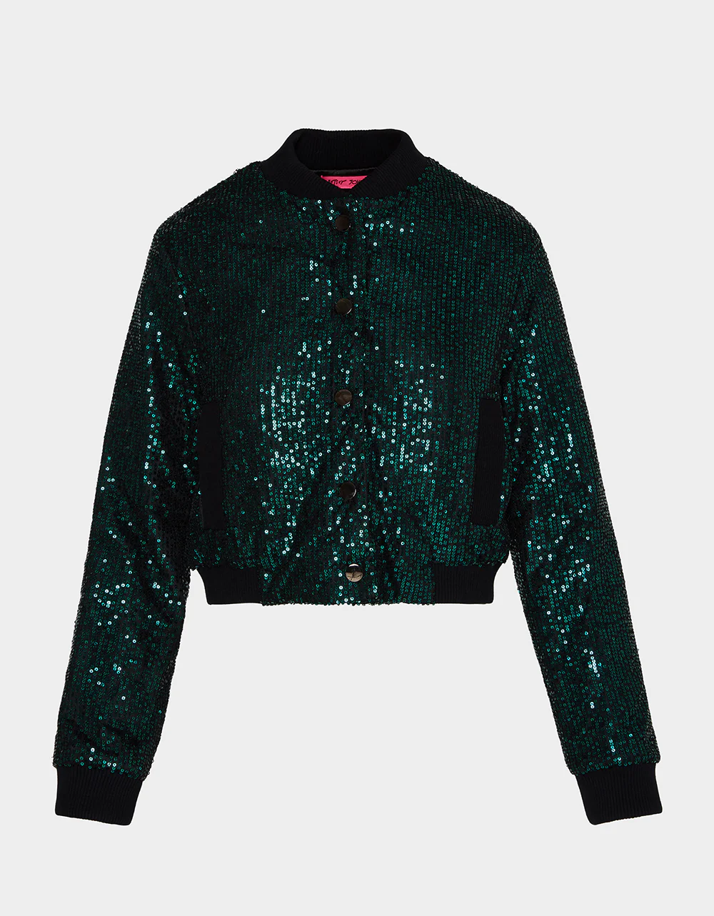 GLITTERATI BOMBER JACKET EMERALD GREEN - Image 2