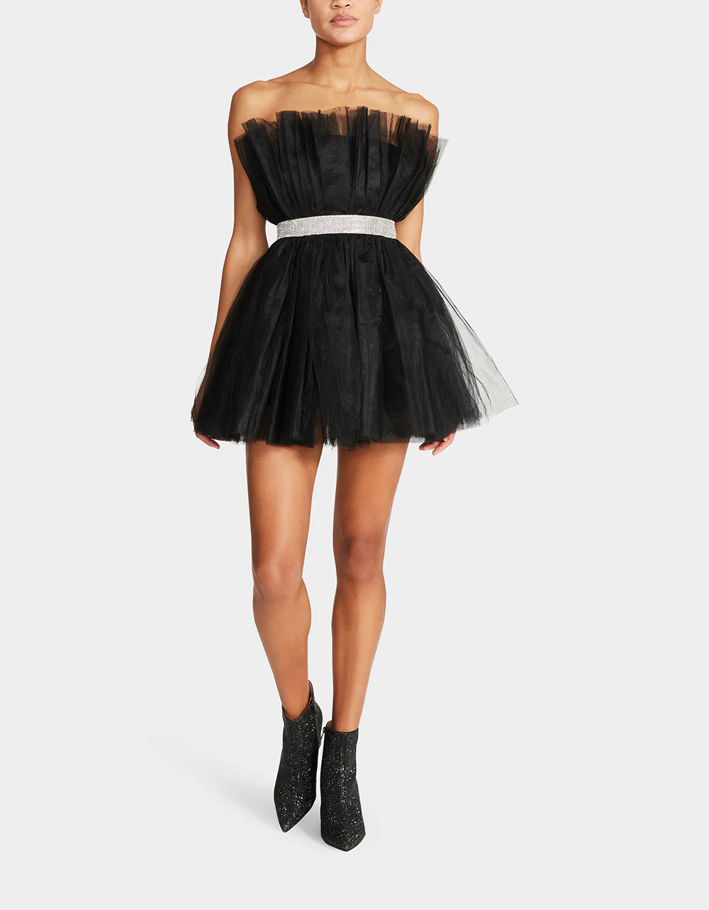 SHOWSTOPPER TULLE MINI DRESS BLACK - Image 2