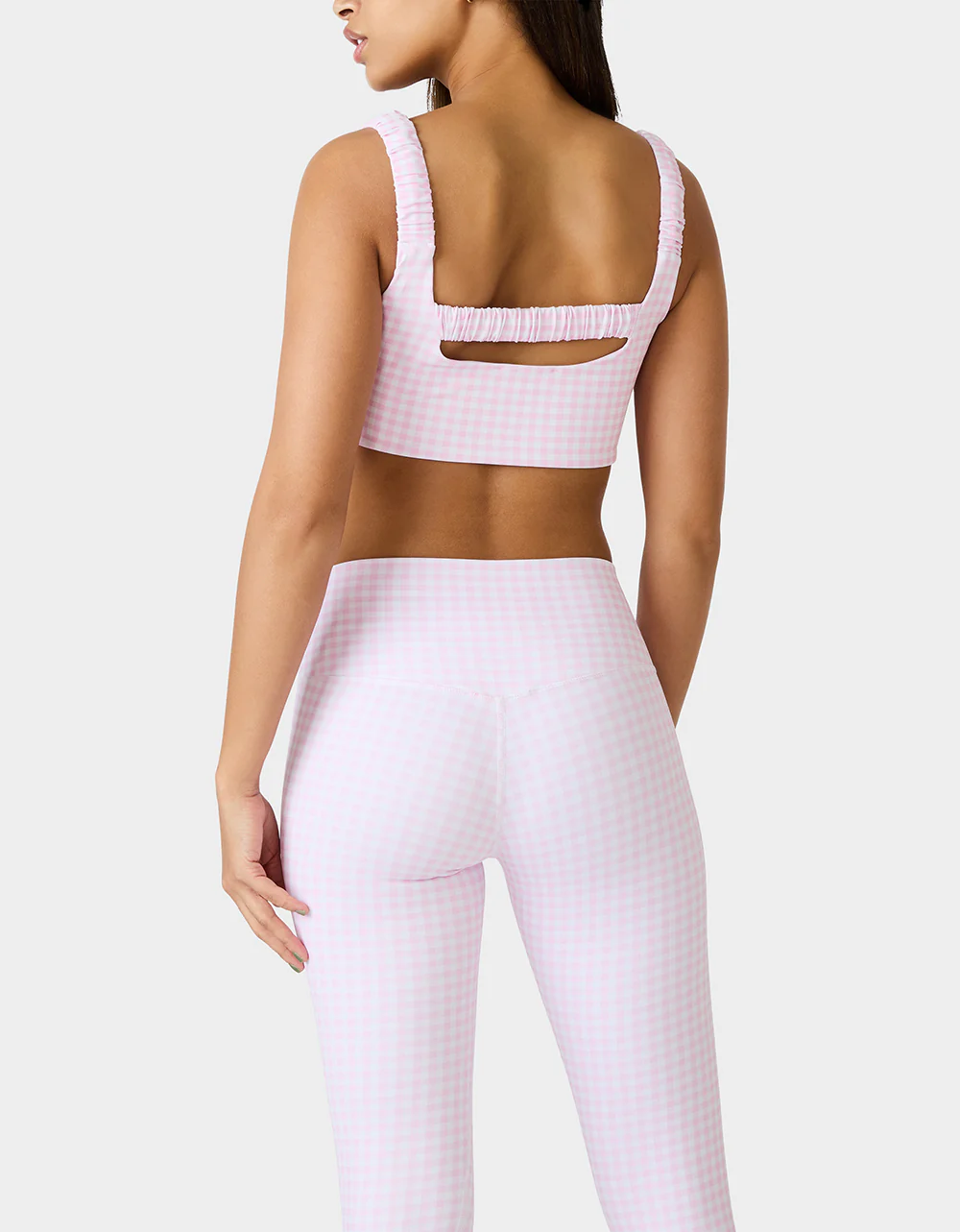 GINGHAM PRINT BRA TOP PINK MULTI - Image 3