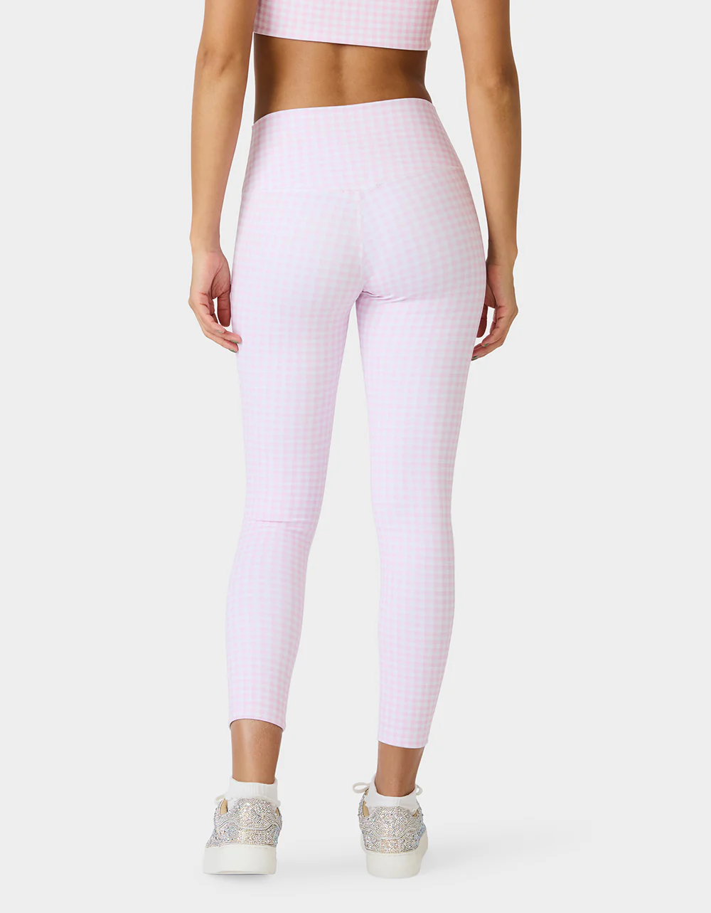 GINGHAM PRINT HIGHRISE LEGGING PINK MULTI - Image 6