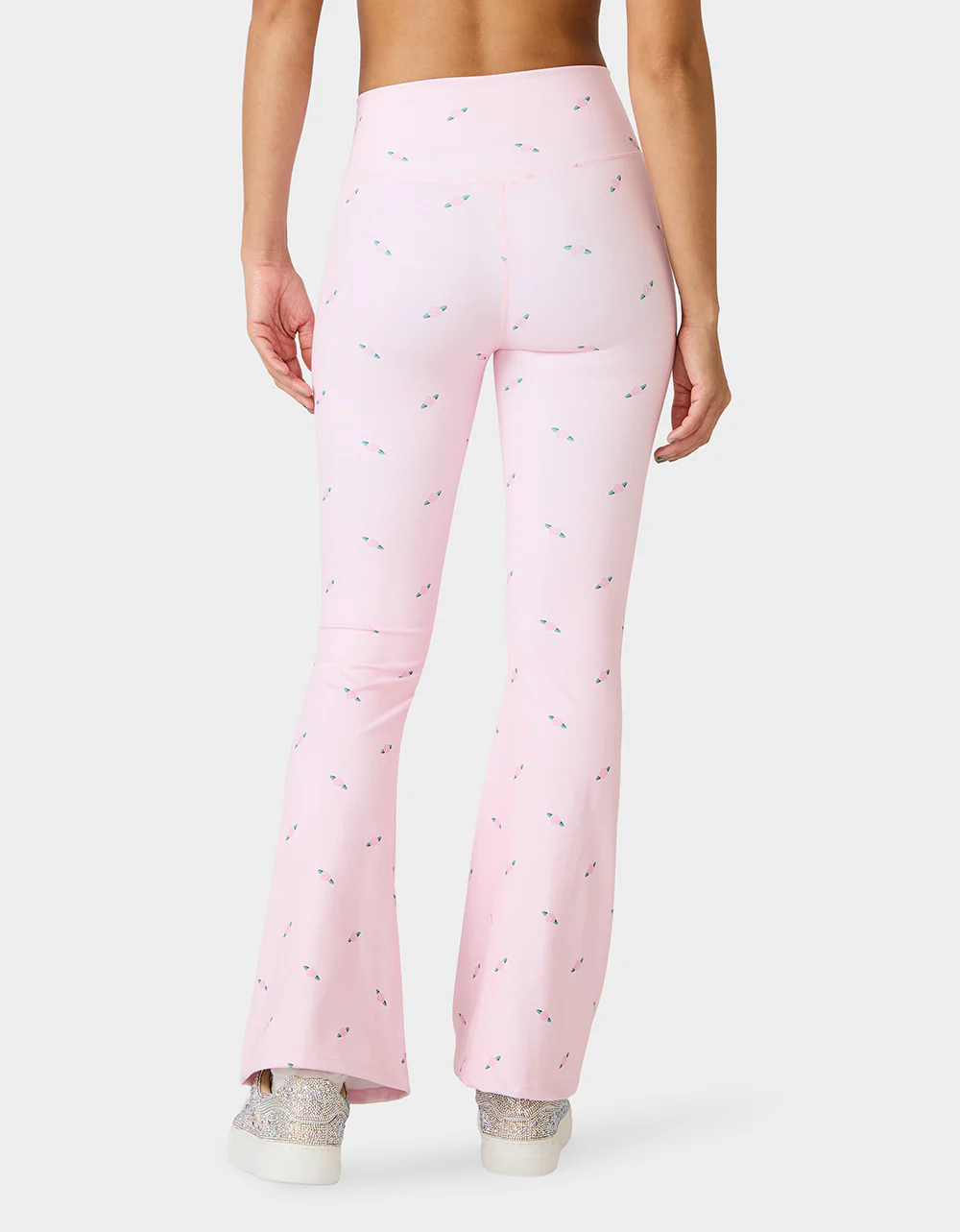 ROSE PRINT CROSSOVER LEGGINGS PINK ROSE - Image 4